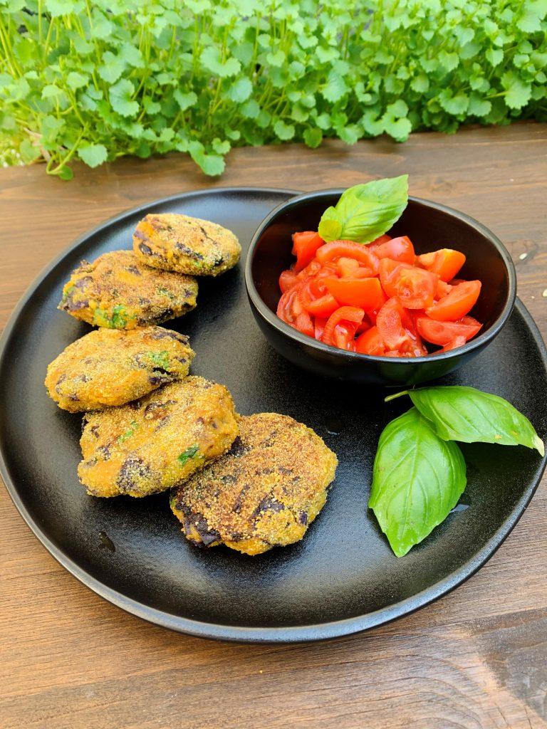 Frittelle di Patate dolci e Cavolo viola